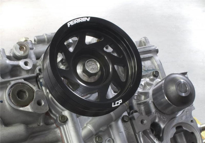 PERRIN 93-14 Subaru Impreza (Incl. 02-14 WRX) / 04-21 STI Lightened Crank Pulley - Black