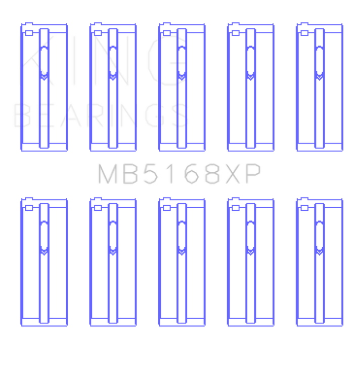 King Engine Bearings Honda H22 50mm Journal Crankshaft Main Bearing Set