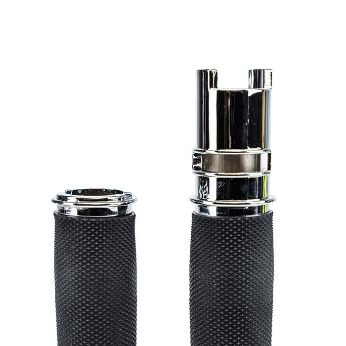 Bikers Choice Billet Aluminum Chrome Throttle-By-Wire Contour  Grips