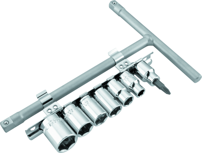 BikeMaster 3/8in Drive T-handle Set (8mm/10mm/12mm/13mm/14mm/17mm/#2 Phillips)