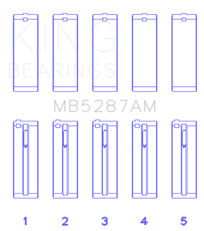 King Engine Bearings Toyota 1ZZ-FE Main Bearing Set - Size STD