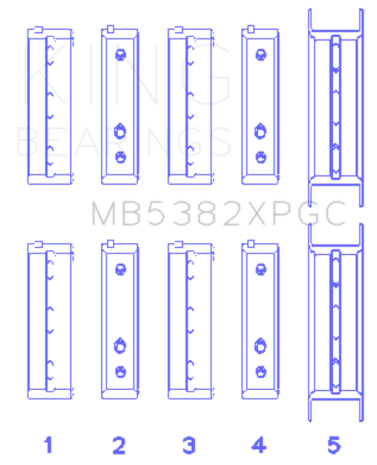 King Subaru EJ20/EJ22/EJ25 Including Turbo pMaxKote Performance Main Bearing Set - Size +.026mm