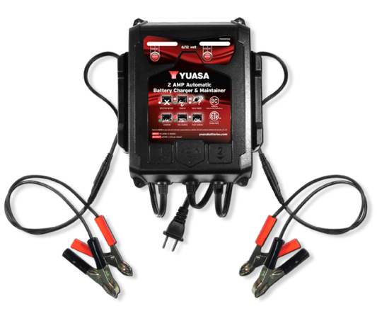 Yuasa 2 Amp Charger & Maintainer - 6V/12V