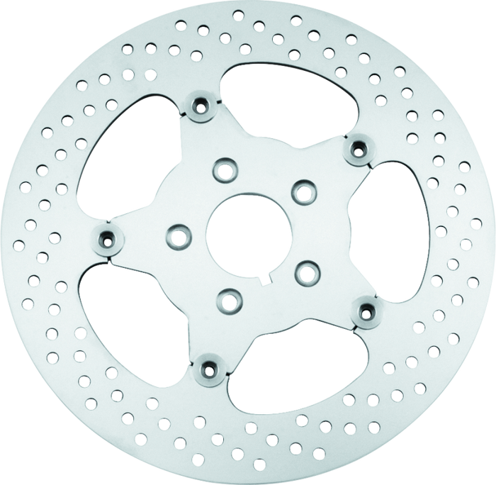 Bikers Choice 00-17 Big Twin 11.5 Inch Polished Front Stainless Mirror Fltg Rotor Repl H-D 44156-00