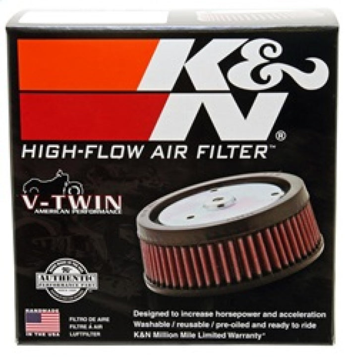 K&N Replacement Unique Air Filter 6.625in L x 4.75in W x 1.625in H with 1 Flange for Harley-Davidson