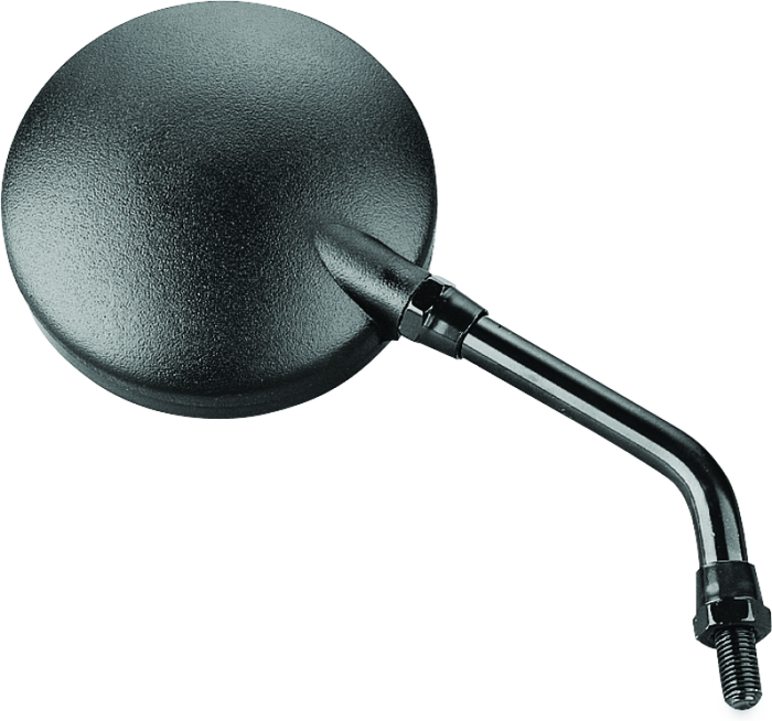 BikeMaster Round Mirror 6in Stem -10mm - Black