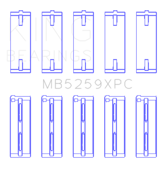 King Honda A-Series/B-Series/K-Series pMaxKote Performance Main Bearing Set - Size STDX