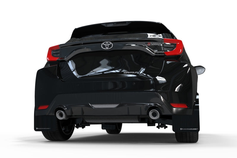Rally Armor 20-25 Toyota GR Yaris Black Mud Flap w/Grey Logo
