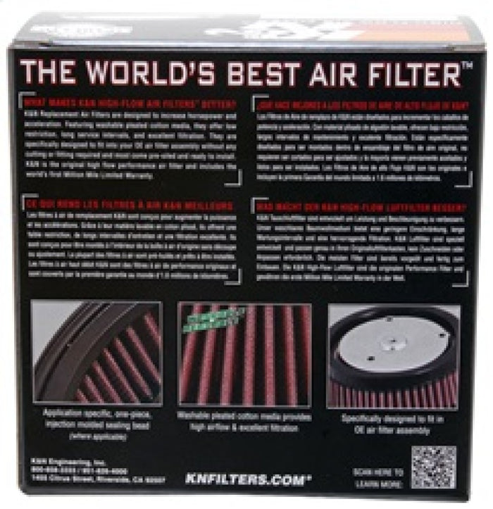 K&N Replacement Air Filter 5.5in Top OD x 6in Base OD x 2.313in H for Harley-Davidson