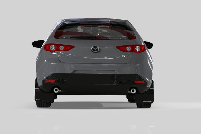 Rally Armor 19-25 Mazda3 Hatchback Red UR Mud Flap w/White Logo