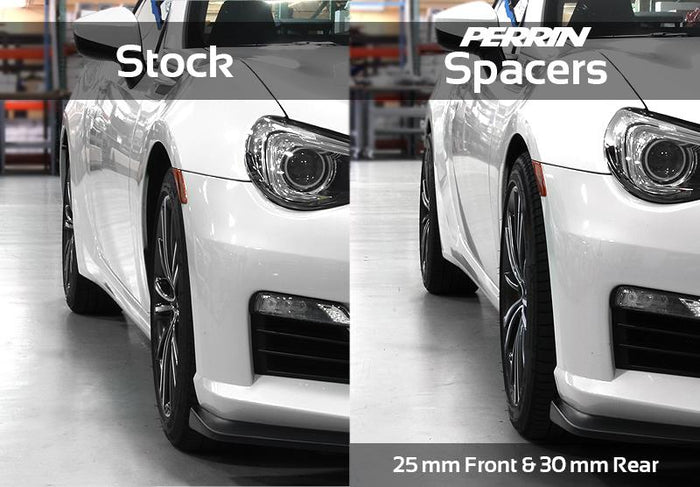 PERRIN 02-14 Subaru WRX / 2004 STI / 13-25 BRZ & Toyota GR86 25mm Wheel Spacers 5x100 56mm CB - Pair