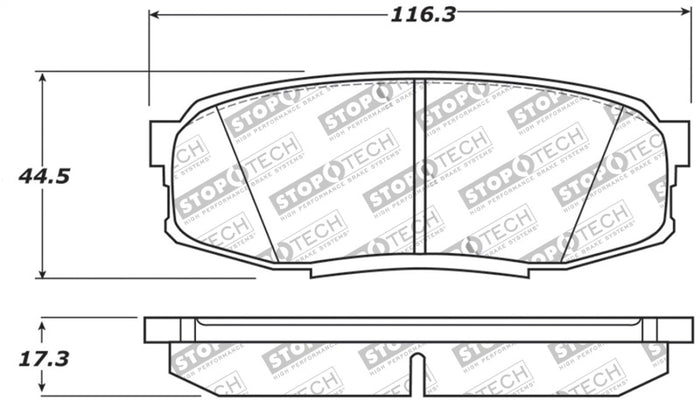 StopTech 13-18 Toyota Land Cruiser Performance Rear Brake Pads
