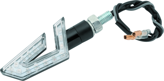 BikeMaster LED Director Turn Signals Pair - Black/Amber