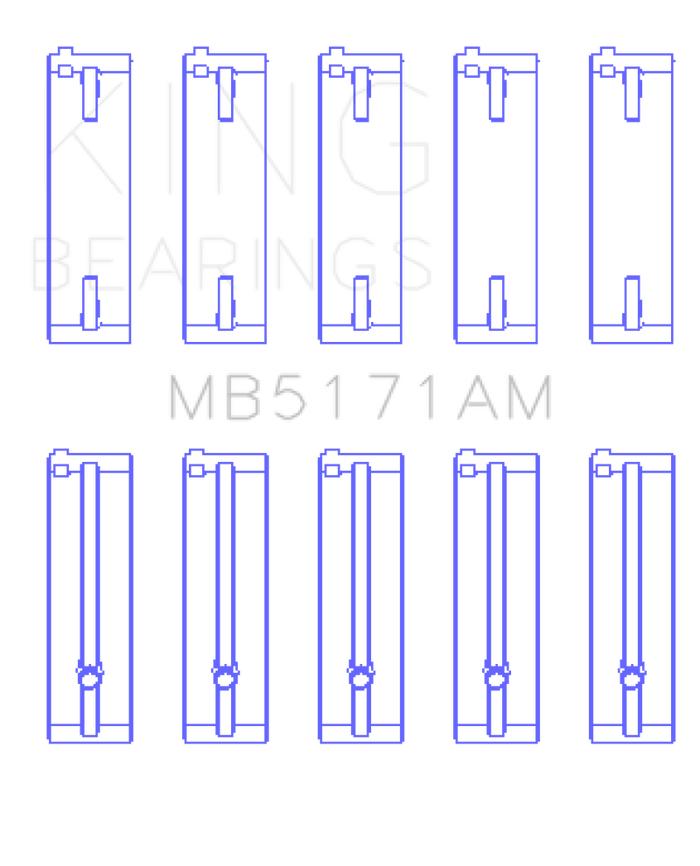 King Engine Bearings Mazda FS-DE L4/FP L4/FS L4  DOHC 16 Valve Main Bearing Set - Size STD