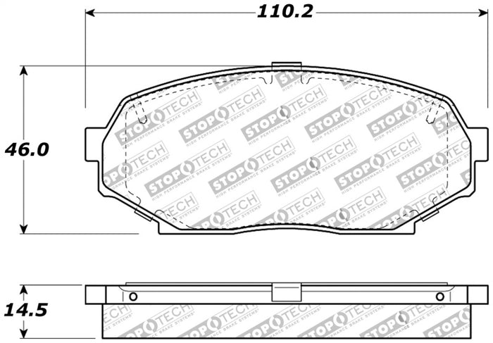 StopTech Performance 90-93 Mazda Miata Front Brake Pads D525