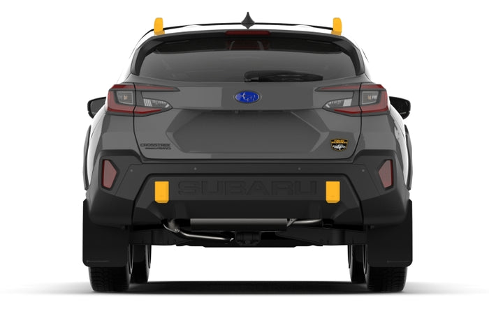 Rally Armor 24-25 Subaru Crosstrek (Wilderness Only) Black UR Mudflap W/Wild-Orange Logo No Drill Re