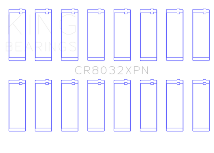 King Engine Bearings Chrysler Dodge Hemi 5.7L/6.1L V8 Performance Rod Bearing Set - Size STDX