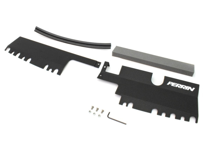 PERRIN 15-21 Subaru WRX/STI Radiator Shroud (With OEM Intake Scoop) - Black
