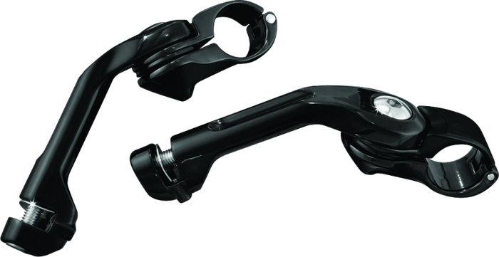 Kuryakyn Tour Tech 6in Back Arms With 1-1/4in Clamps Without Pegs Black