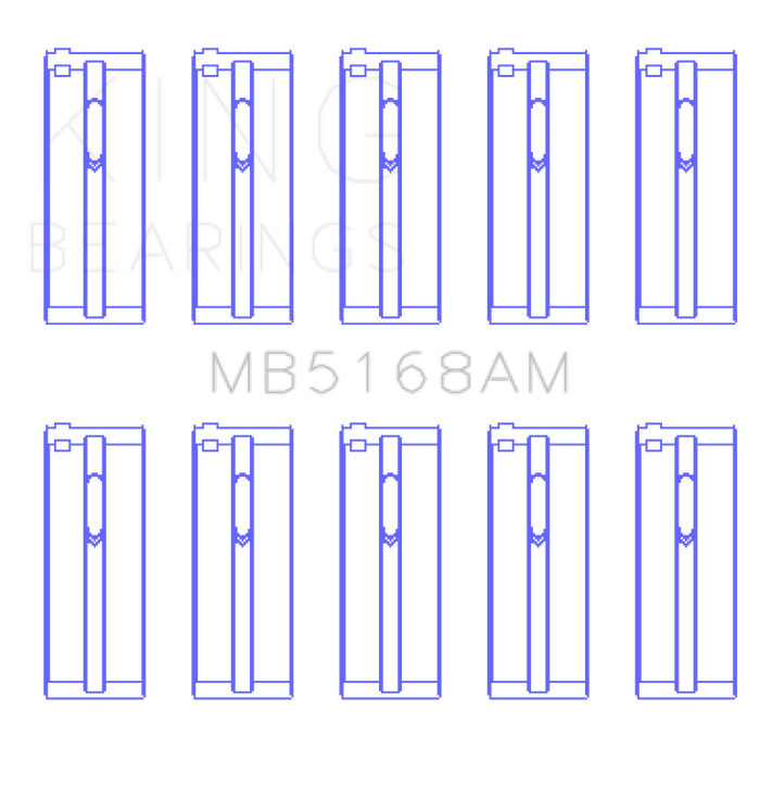 King Engine Bearings Acura F22B1/Honda F22A1/F22A6/F22B1/F22B2/F22B6 Main Bearing Set - Size STD