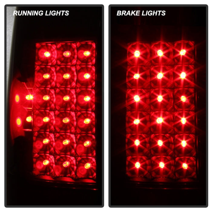 xTune Ford F250/350/450/550 Super Duty 99-07 LED Tail Lights Black Smoke ALT-JH-FF15097-LED-BKSM