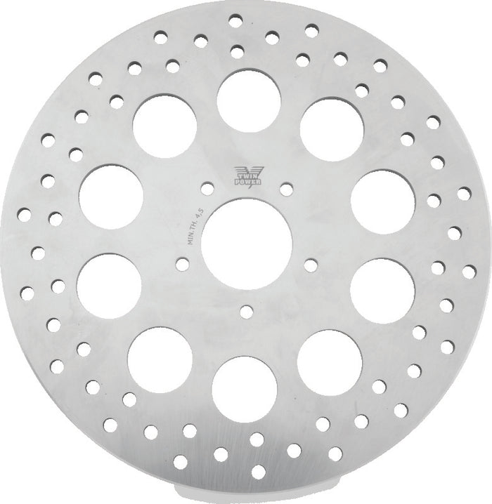 Twin Power 08-13 FLH FLT 08-16 FLHR 06-17 Dyna Front 11.8in Rotor Solid With Holes Stainless
