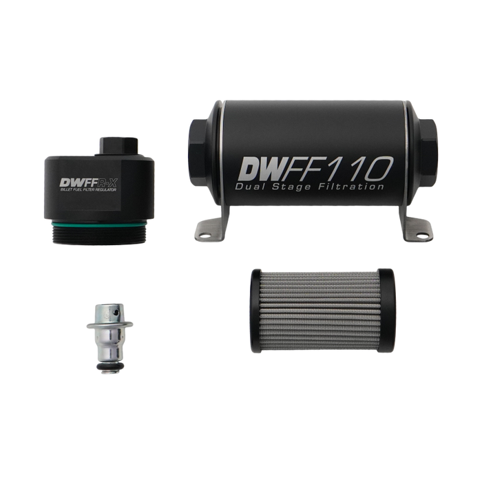 DeatschWerks DWFFR-X 110mm Billet Fuel Filter Regulator - 10 Micron