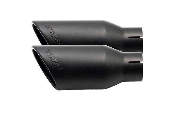 Roush 15-24 Ford F-150 5.0L 4in Black Exhaust Dual Tips - Pair