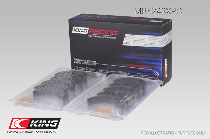 King Engine Bearings Nissan SR20DE/DET (2.0L) Performance Coated Main Bearing Set - Size STD