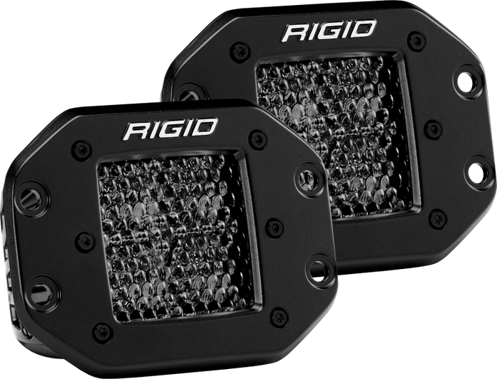 Rigid Industries D Series PRO Midnight Edition - Spot - Diffused - Pair