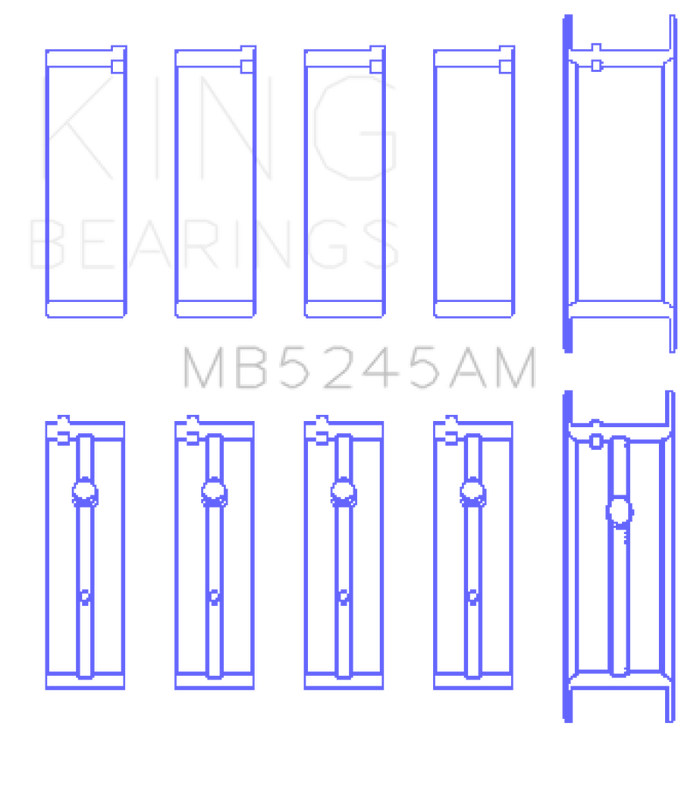 King 91-04 Nissan 146CI/2.4L KA24DE L4/89-97 146CI/2.4L KA24E L4  Main Bearing Set - Size +0.25mm