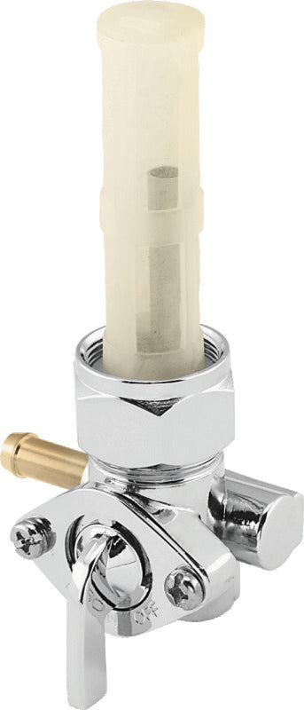 Bikers Choice Chrome 22MM Petcock With Screen Left Outlet Custom