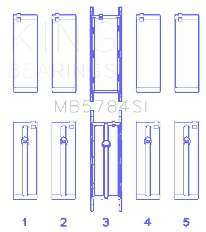 King Engine Bearings BMW N20B20 Main Bearing Set - Size +0.50mm