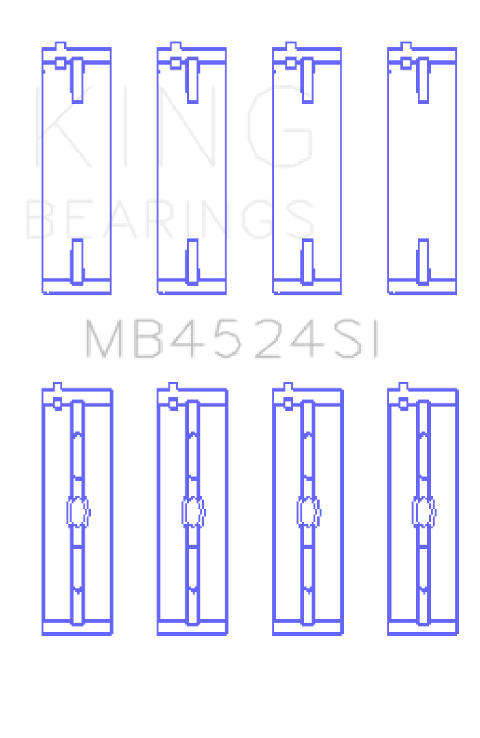 King Bearings Nissan VR38DETT VQ35HR VQ37HR Performance Crankshaft Main Bearings - Size +0.25mm