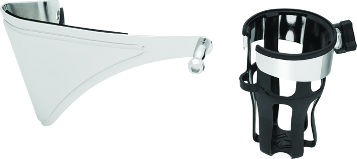 Kuryakyn Reflex Drink Holder Right Side HD Touring Passenger Mount 14 and Up Chrome