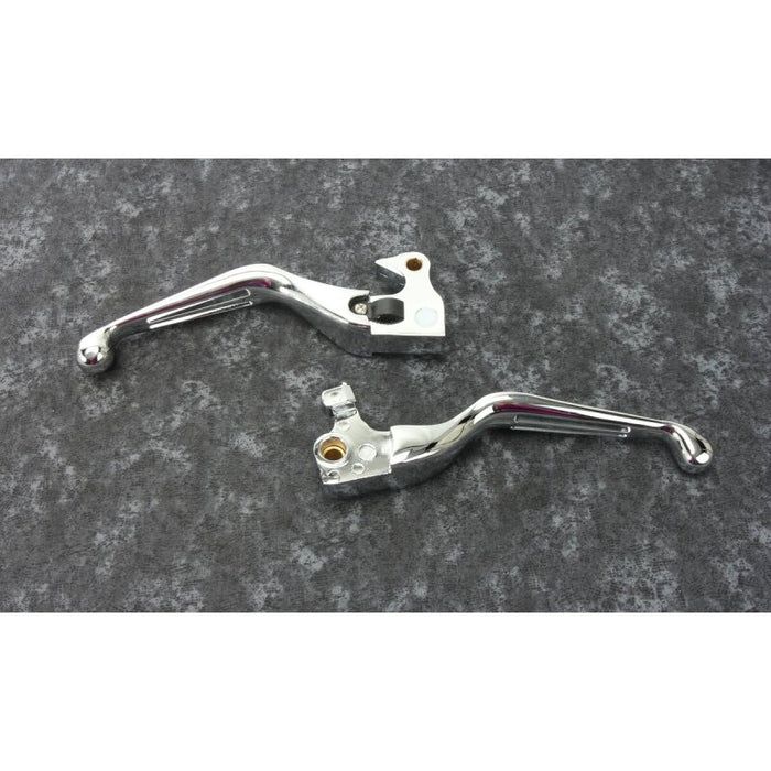 Bikers Choice 04-13 XL Chrome Slotted Lever Set