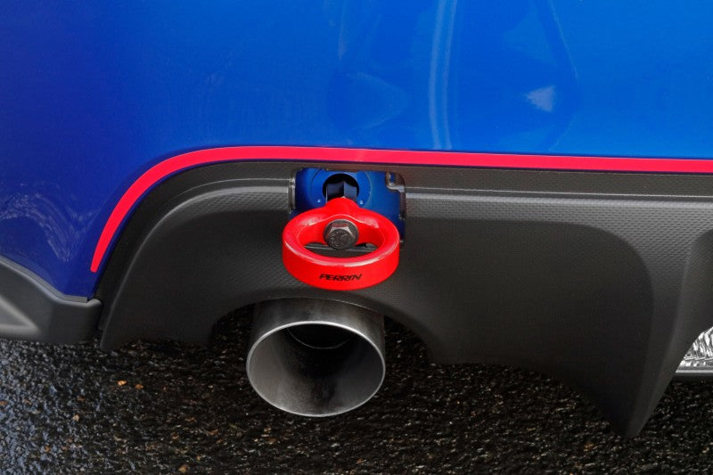PERRIN 13-25 Subaru BRZ / 13-20 Scion FRS & Toyota 86 / 22-25 GR86 Tow Hook Kit (Rear) - Red