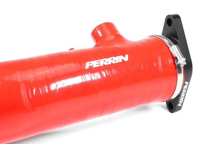 PERRIN 22-24 Subaru WRX / 20-25 LGT & OBXT Turbo Inlet Hose w/Turbo Adapter Flange (Long) - Red