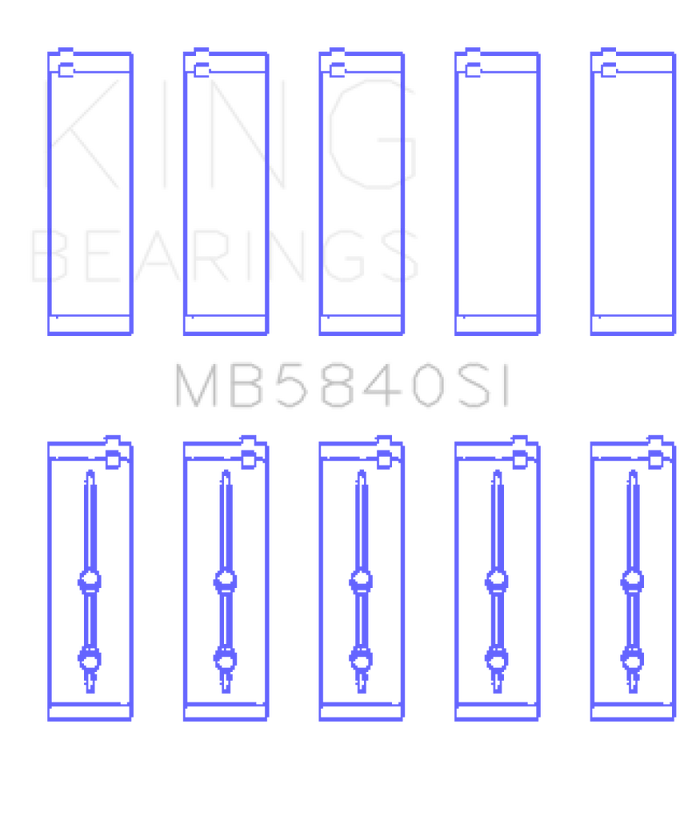 King Engine Bearings Chrysler/Dodge Gen 3 Hemi 5.7L/6.1L/6.4L Crankshaft Main Bearing Set (Set of 5)